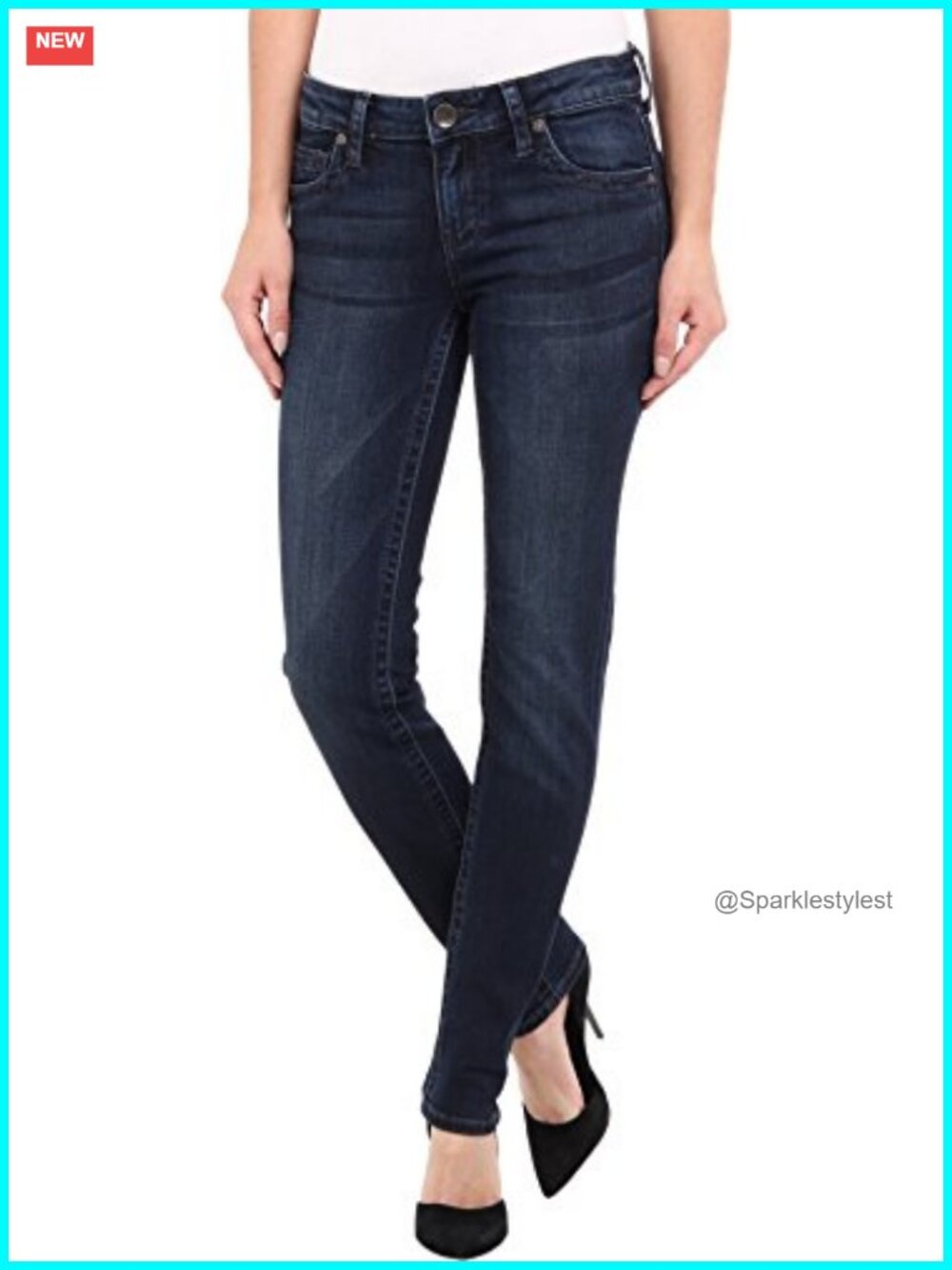 Stevie Straight Leg Jeans Cotton Stretch Five-Pocket Denim